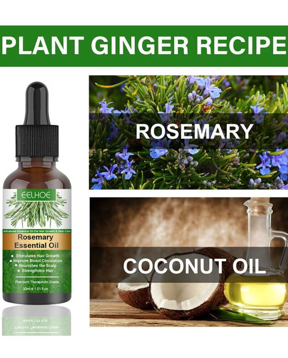 Rosemary Hair Oil – Natural Hair Strengthening Formula thumbnail 2